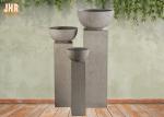 Fiberclay Garden Pots Clay Flower Pots With Pedestal Outdoor Planters Large