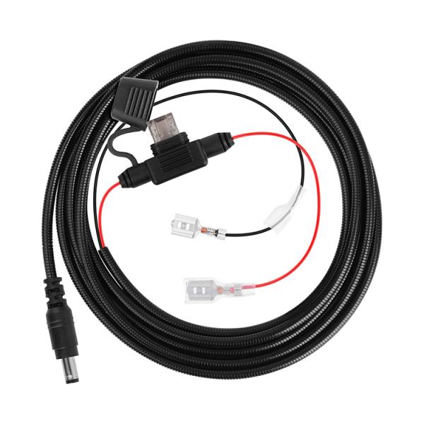 Ratproof Chew Proof Resistant Metal Jacket DC 5.5x2.1mm 4.0x1.7mm to Spade Connector Power Extension Cable for Trail Cameras