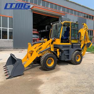 articulated loader 1.5ton small wheel backhoe loader with joystick ac cab