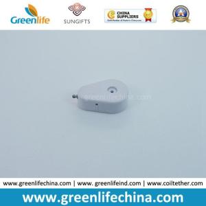 China Plastic Retracting Security Cable Coiled Dislay Holder White Tear Drop factory