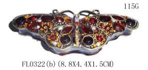 China Butterfly trinket box metal necklace jewelry box factory