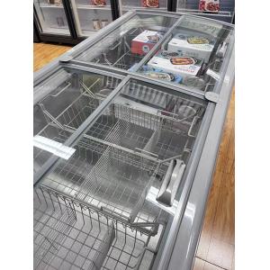 Black Commercial Display Freezer Static Cooling System Shelf Adjustable