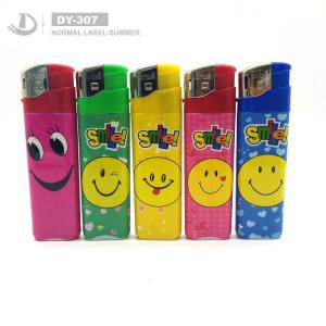 Disposable Custom Logo Electric Gas Lighter Refillable Plastic Smoking Lighter