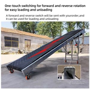 oem Mobile Folding Industrial Inclined Belt Conveyor for Loading and Unloading