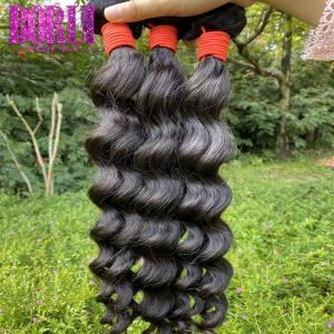 China Natural Wave Virgin Peruvian Human Hair 1/3/4 Hair Peruvian Natural Color Hair Weft factory