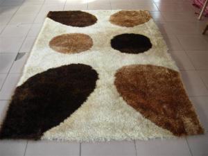 China Persian Style Very Soft Polyester Silk Shaggy Carpet Home Rug factory