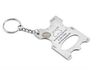 China Cheap Promotion Gift Stainless Steel Innovative Credit Card Ruler Brushed Metal Bottle Opener Key Ring factory
