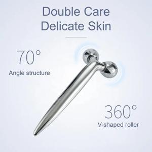 China Portable Mini 3D Face And Neck Lifting Roller Handheld Anti Aging Facial Massager Wand factory