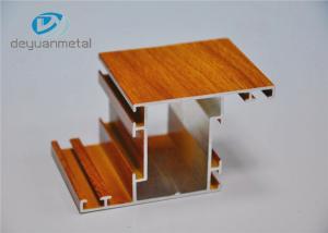 China Alloy 6063 Wood Grain Aluminum Profiles Sections High Tensile Strength factory