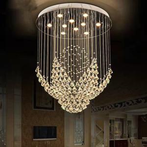 China AC265V Crystal Pendant Ceiling Light E14 Height 1000mm factory