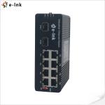 Industrial 8-port 10/100/1000BASE-T and 2-port 1000BASE-SFP 250m PoE Switch