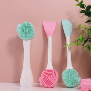 Skin Friendly Silicone Face Scrub Brush With PP Handle