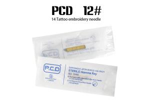 China PCD #12 Curve Gold Eyebrow Needles Compact 0.5kg / Piece Aseptic Packaging factory