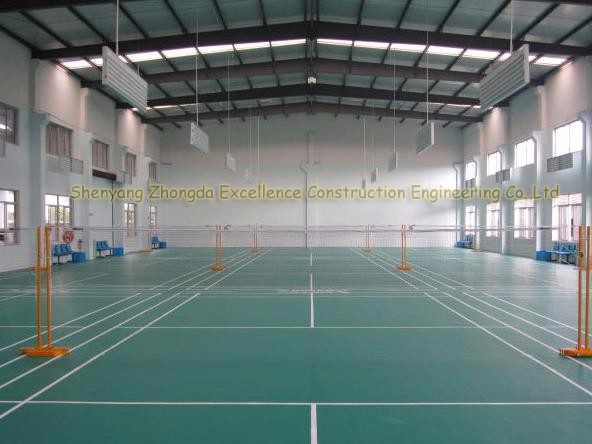 Pre Engineering Prefab Steel Buildings Badminton Hall Safety Steel Structures