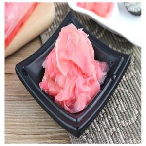China Small Red Sliced Sushi Pickled Ginger For Restaurant Pink factory