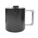 Black Painting Stainless Steel Coffee Mug Thermos Tumbler With Handle