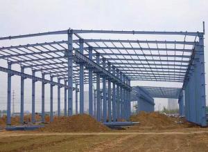 China Prefabricated Steel Frame Structure Metal Building / Steel Building Erection Workshop factory
