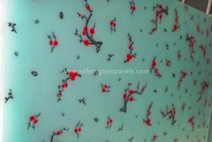 China Decorative Colored Silk Screen Printing Glass Sheets , High Temperature Resistant factory