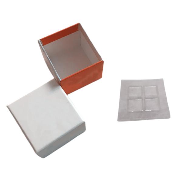 4 Pcs Chocolate Rigid Paper Gift Box Packaging Food Grade Embossing