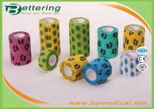 China Veterinary Comfortable Cartoon Printing Elastic Self Adhesive Bandages For Animals factory