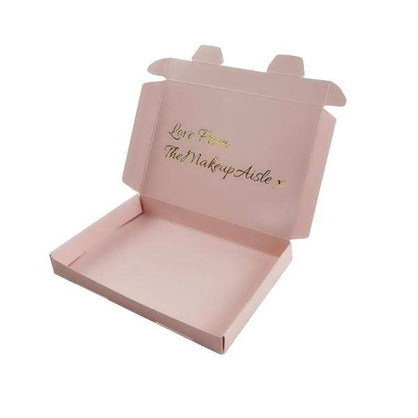 Multipurpose Pink Corrugated Mailer Boxes Printed Lightweight Folding