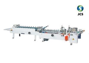 China Fully Automatic Carton Folding Gluing Machine With Stacking Machine Steel Body factory