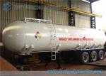 Q235 Carbon Steel 23.5 Ton LPG Tank Trailer 3 Axles With 12 Tires