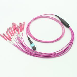 China OM4 MPO LC Optical Fiber Cable 12 Core 2m Mpo Multimode Fiber factory
