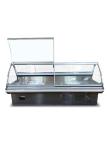 Curved Glass Deli Chiller Cooked Food Refrigerator With Fan Cooling
