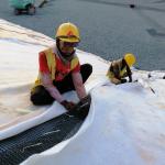 Composite Drainage Geonet with Geotextile Adhesive and 8mm Thickness ISO9001