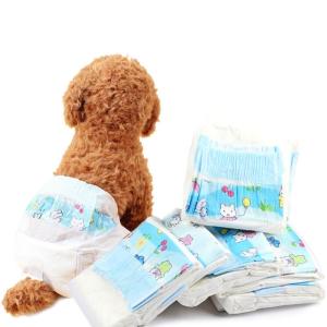 China Cotton Topsheet Disposable Pet Diapers PE Film SAP Small Dog Nappies factory