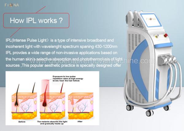 Multifunctional Rf Wrinkle Removal Machine , Ipl Hair Removal Beauty Machine