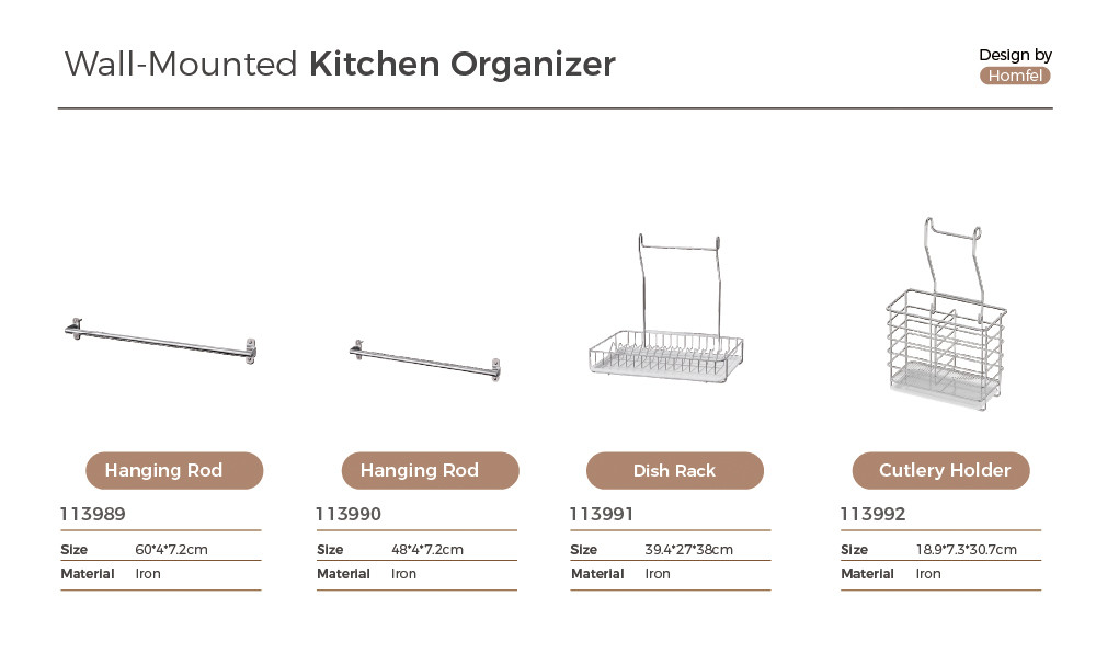 Cutlery Holder Modern And Sleek Wall-mounted Type Organizer For Modern Kitchen Sustainable Multifunctional Kitchen Organizer Set