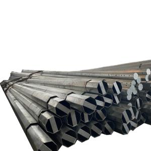China 150km/H Electricity Steel Distribution Pole Wind Resistance Hot Dip Galvanizing Treatment factory