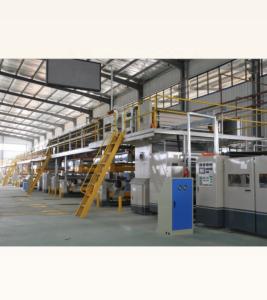 China 3ply Corrugated Cardboard Production Line High Speed 2200-3layer Production Efficiency factory