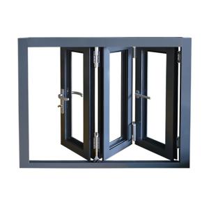 China French Style Aluminum Bifold Windows Modern With Heat Insulation Coefficient ≤2.1 factory
