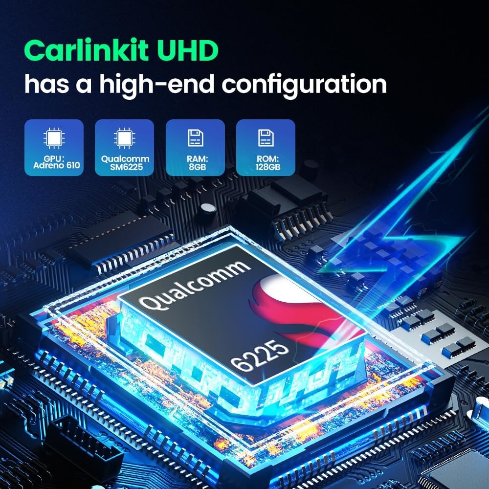 TBox UHD HDMI Wireless Adapter Carplay Ai Box 128Gb SM6225 Youtube Netflix Car Multimedia Play Carlink