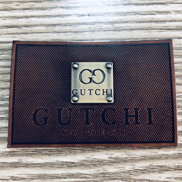 China Eco Friendly custom leather patches Shiny Metal Logo For Cowboy Clothing factory