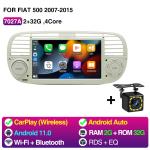 Android 12 Car Radio Multimedia Player Wireless Carplay For FIAT 500 2007-2015