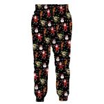 3D Digital Printing Christmas Snowflake Sweatpants Straight Men And Women Loose
