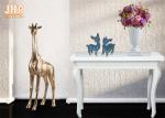 Trumpet Glossy White Fiberglass Urn Planters Centerpiece Table Vases Floor Vases