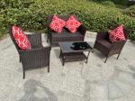 China Factory Wholesale Rattan Sofa Waterproof Design Indoor Outdoor Sofa Table