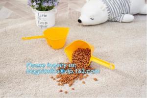 China Dog Cat Pet Food Shovel Scoop Spoon, 500ml and 250ml Durable break -resistant pet food bowl spoon with bag clip, scoop factory