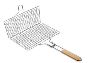 China Multifunctional Stainless Steel 316 BBQ Fish Grill Rack With Handle factory