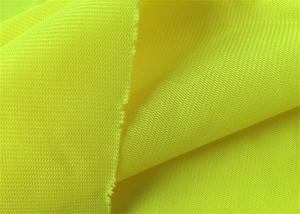 China Yellow Knitting Fluorescent Polyester Fabric For Safety Jacket factory