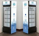 glass display cabinet door gold series vertical refrigerated preservation