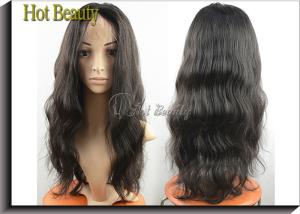 China Wholesale Price 100% Human Hair Full Lace Wigs Natural Black 1b# factory