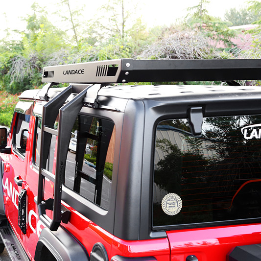 Black Powder Coated Roof Rack Basket for Jeep Wrangler Custom Stainless Steel Design