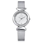 Custom Brand Logo Quartz Ladies Wrist Watch With Stainless Steel Mesh Band