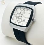 Water Resistant Men's Silicone Watches Quartz Movement Custom Logo